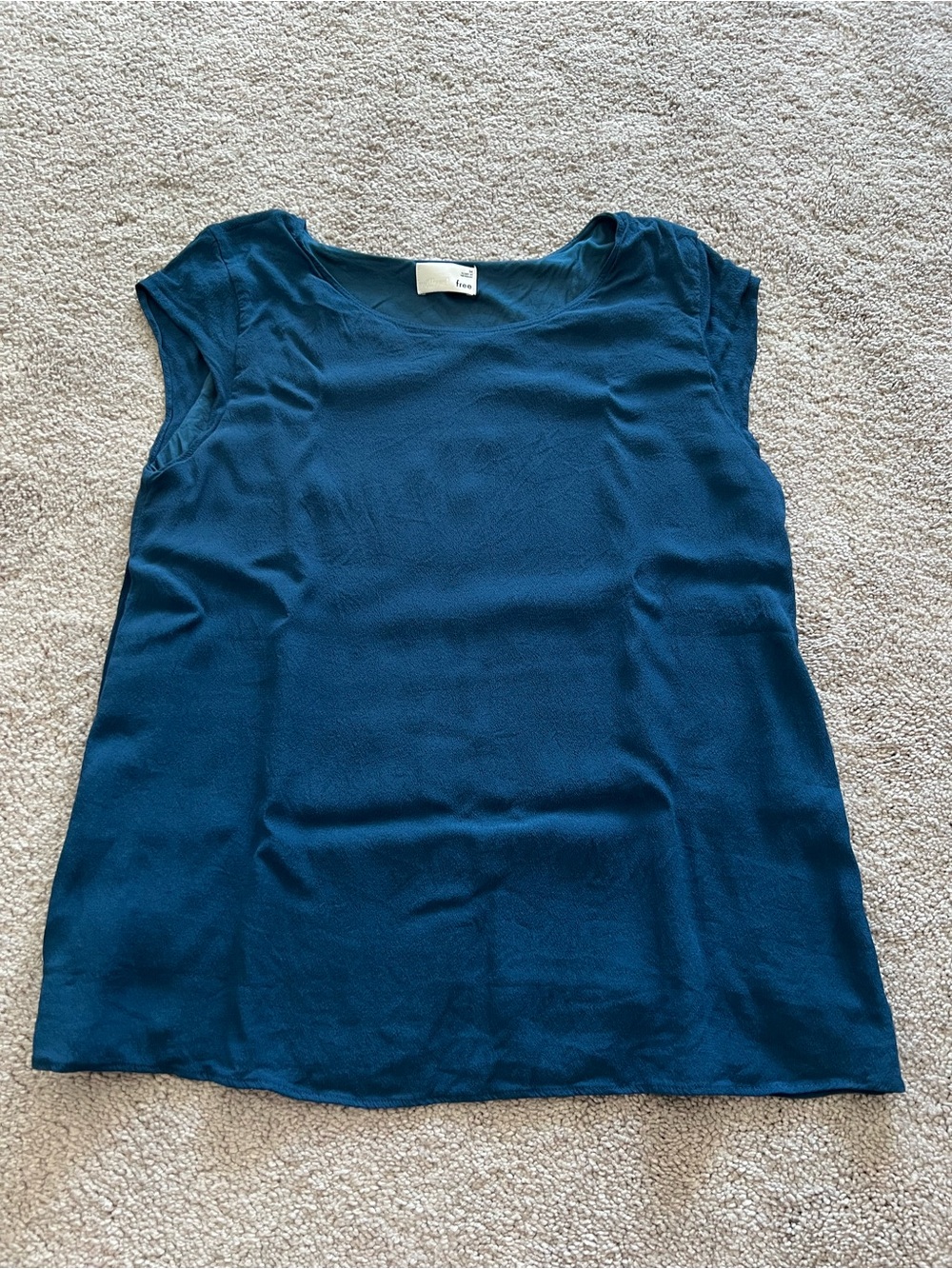 Aritzia Wilfred Women’s Teal Cap Sleeve Blouse